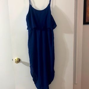 NWT never worn navy chiffon dress. Perfect for summer wedding guest